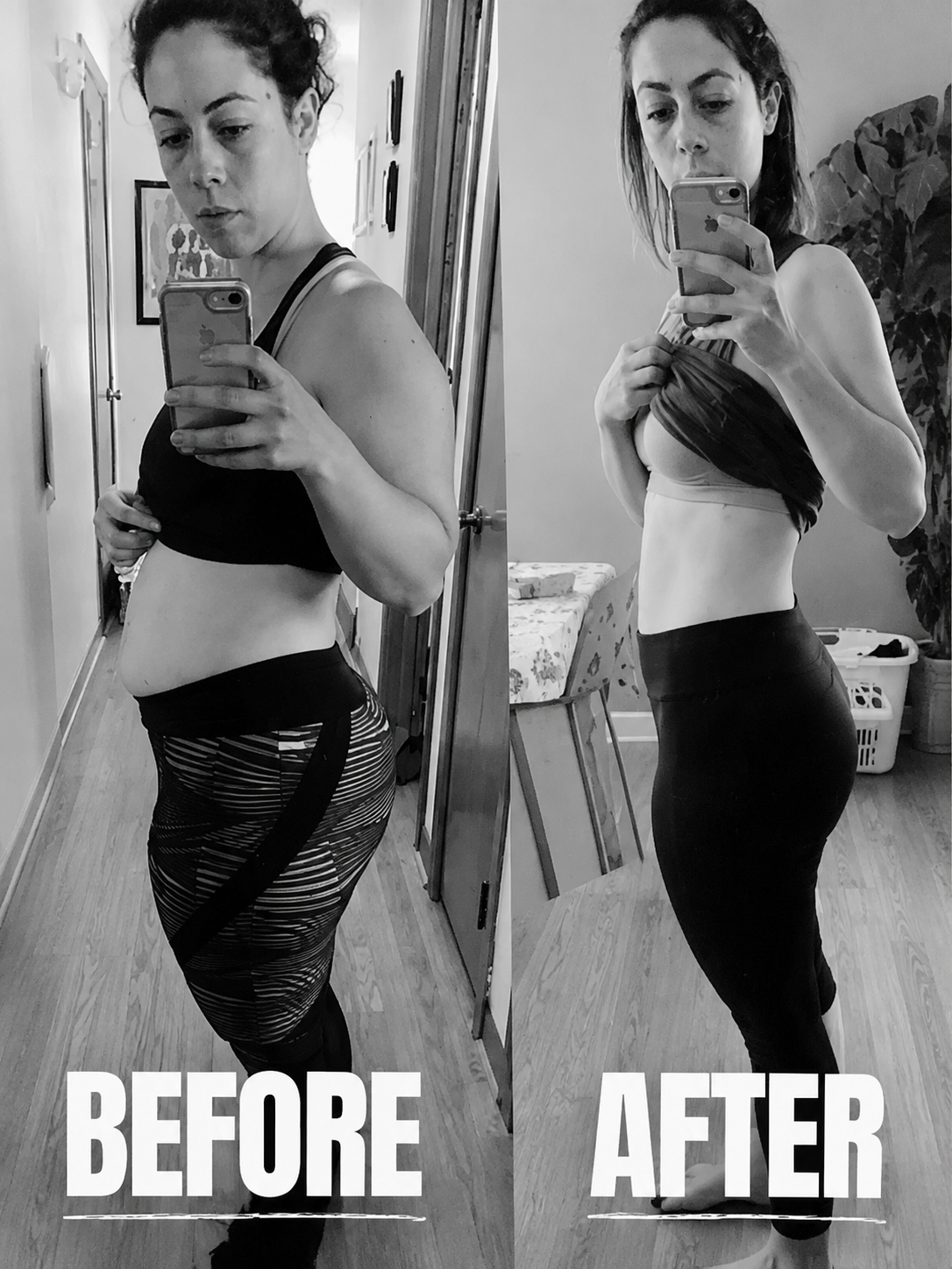 Client before and after transformation
